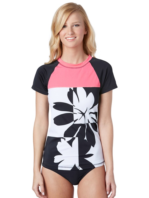 roxy, Mod Love Short Sleeve Rashguard, TBLK MODLOVE (kvj6) 0 Mod Love Short Sleeve Rashguard ARJWR00033 Roxy