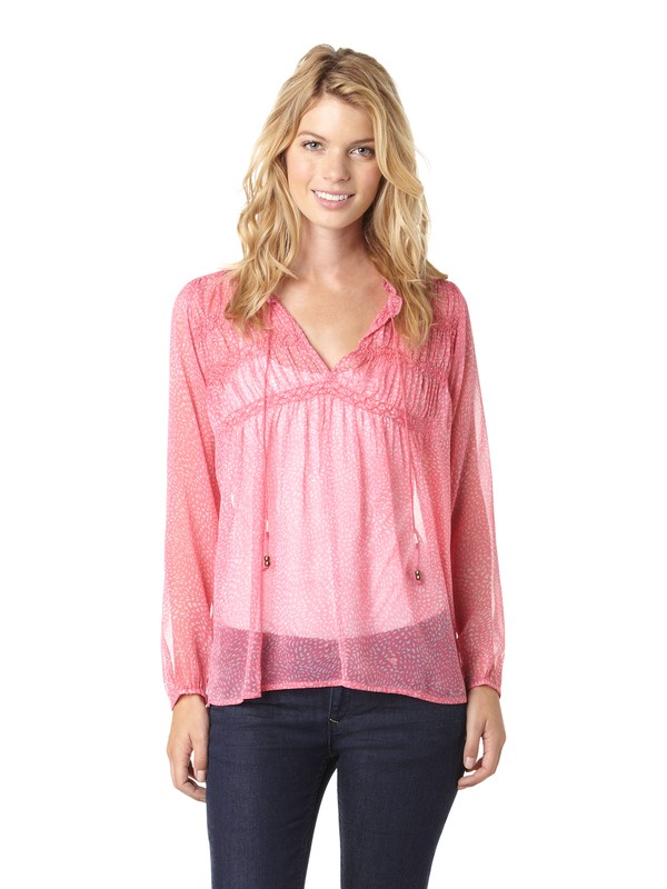 roxy, Gypsy Garden Top, ROSY PINK DITSY PRINT (mht6) 0 Gypsy Garden Top ARJWT00036 Roxy