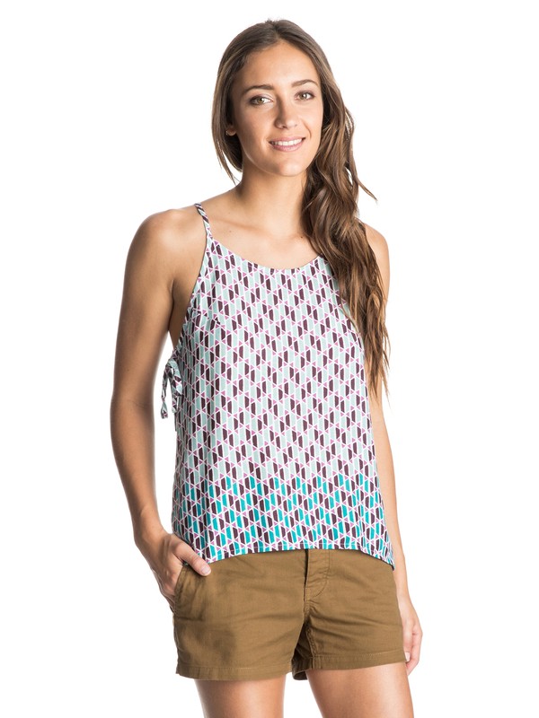roxy, Slice Of Heaven Tank Top, SCARLET MOROCCAN BLUE PRINT (brw6) 0 Slice Of Heaven Tank Top ARJWT03001 Roxy