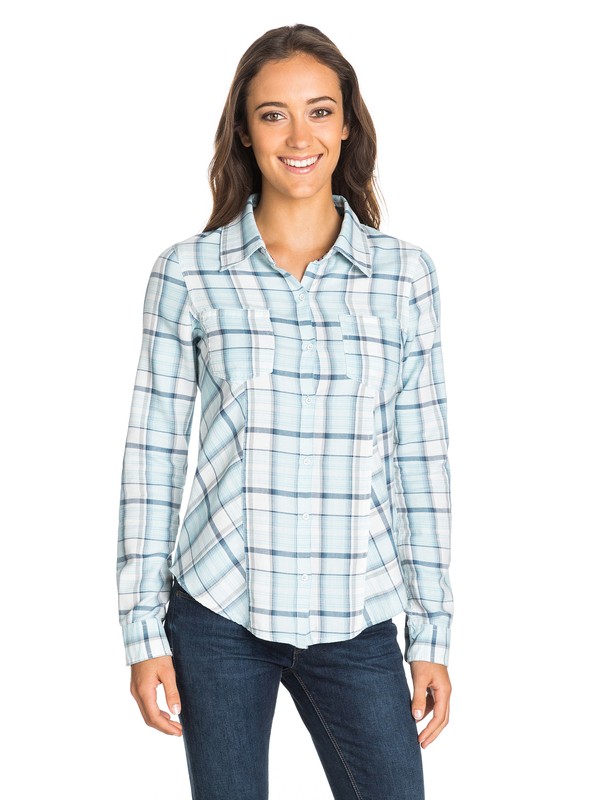 roxy, Driftwood Shirt, VAUGHN CLOUD BLUE PLAID (bfl1) 0 Driftwood Shirt ARJWT03002 Roxy