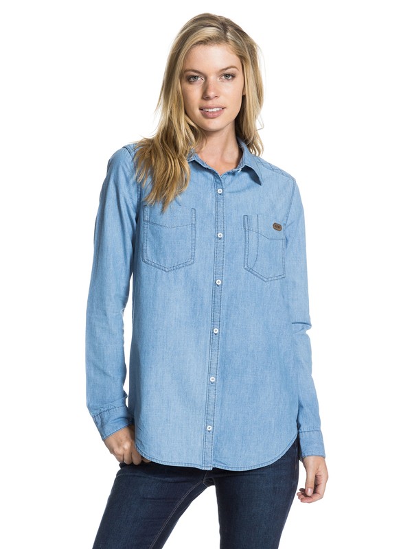 roxy, Wales Shirt, CHAMBRAY (bjd0) 0 Wales Shirt ARJWT03017 Roxy