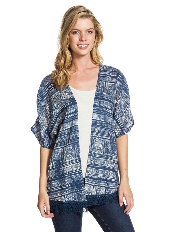 roxy, Western Rose Top, TIBET DK DENIM PRINT (brq3) 0 Western Rose Top ARJWT03035 Roxy