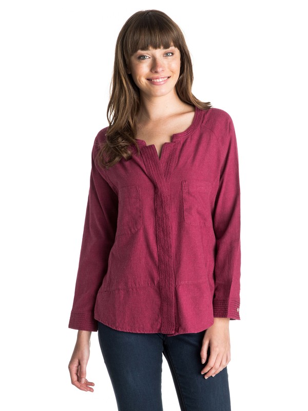 roxy, Heartbeats - Langarm-Hemd, RED PLUM (rrc0) 0 Heartbeats - Langarm-Hemd ARJWT03069 Roxy