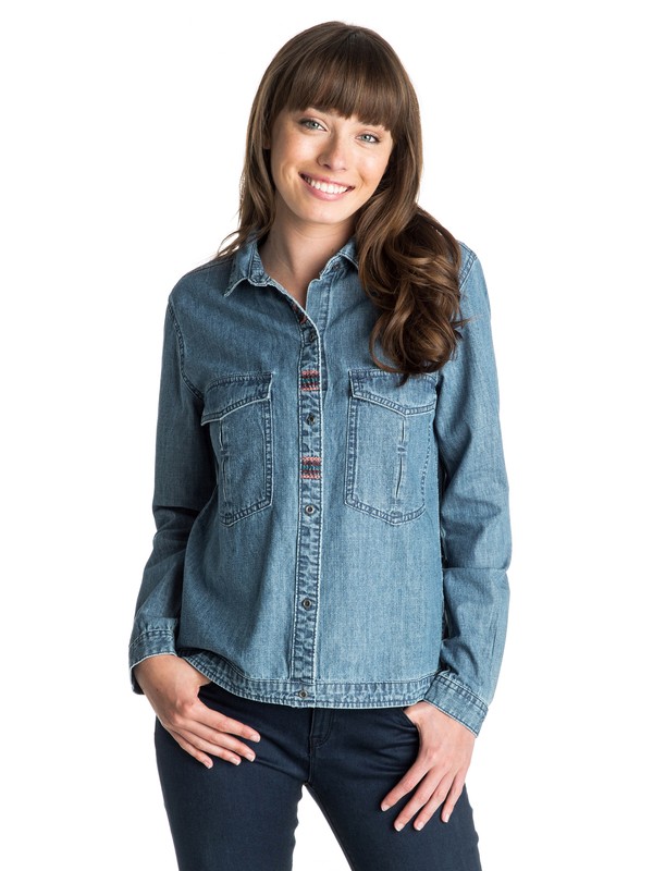 Fair View - Long Sleeve Denim Shirt ARJWT03075 0 Fair View - Chemise en jean manches longues ARJWT03075 Roxy
