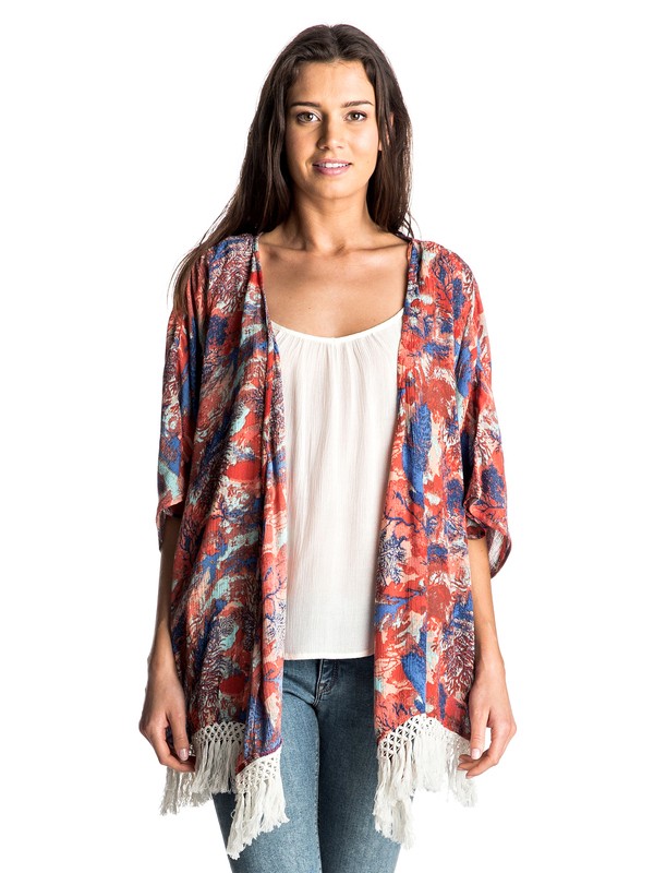 roxy, Canyoneering Kimono, UNDERSEA PEACH NECTAR (mep6) 0 Canyoneering Kimono ARJWT03127 Roxy