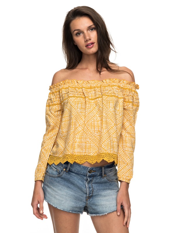 OFF THE SHOULDER TOP ARJWT03144 0 Off The Shoulder - Sleeveless Crop Top ARJWT03144 Roxy