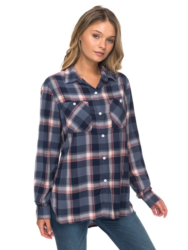 roxy, FEEL THE BURN PLAID, CHINA BLUE MOON PLAID (bnd1) 0 FEEL THE BURN PLAID ARJWT03145 Roxy