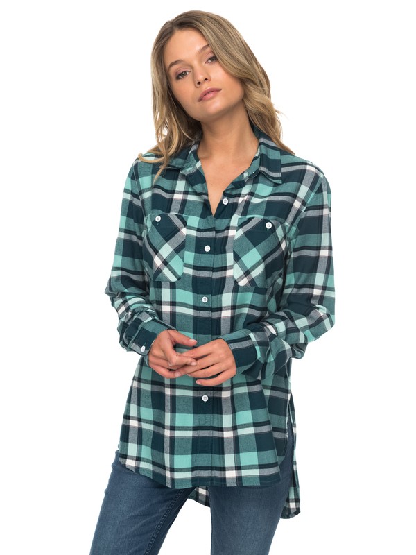 FEEL THE BURN PLAID ARJWT03145 0 Feel The Burn Long Sleeve Shirt ARJWT03145 Roxy