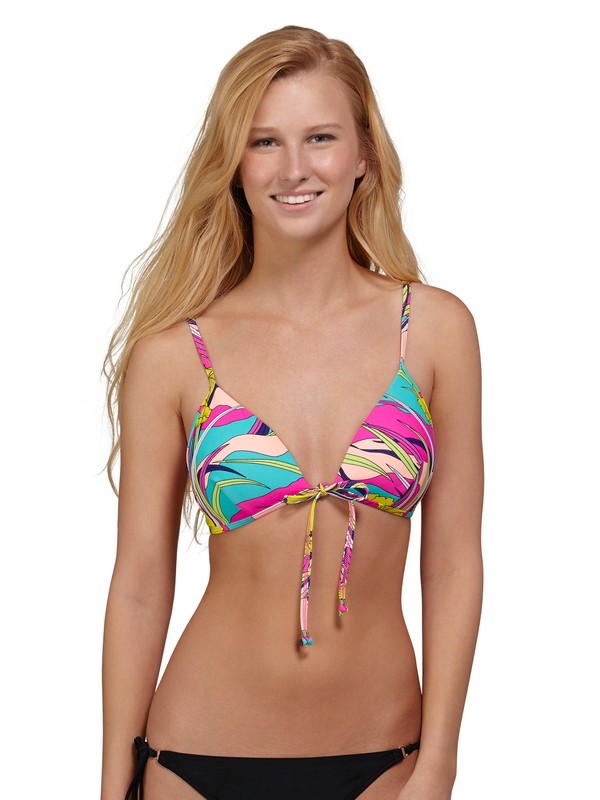 roxy, Island Dreams Boost Tie Bra Bikini Top, LJADE ISLAND DREAMS (bnf6) 0 Island Dreams Boost Tie Bra Bikini Top ARJX300030 Roxy