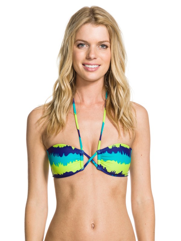 roxy, Boho Wave Criss Cross Bandeau Top, TBLUE BOHO WAVE (bnw3) 0 Boho Wave Criss Cross Bandeau Top ARJX300161 Roxy