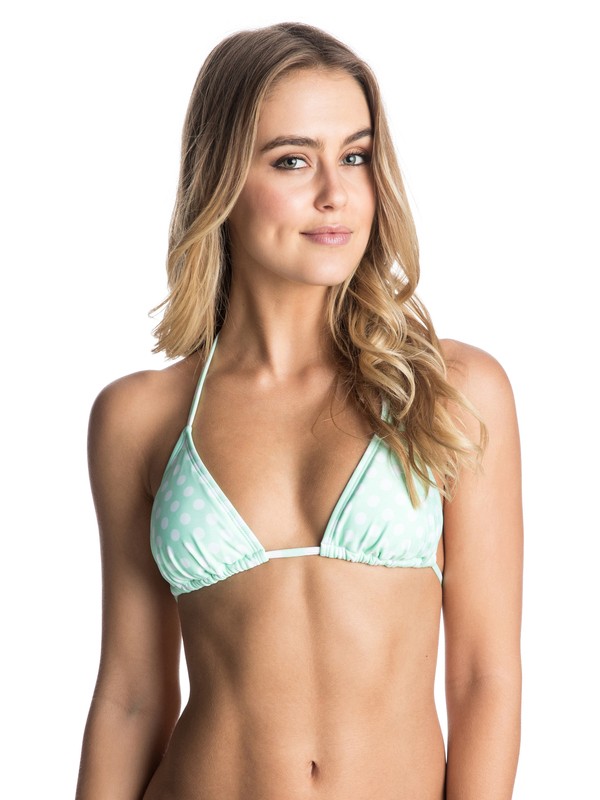 roxy, Pop Surf Optic Nature Tiki Tri Bikini Top, OPTIC NATURE BIG DOT CABBAGE (gea7) 0 Pop Surf Optic Nature Tiki Tri Bikini Top ARJX303097 Roxy