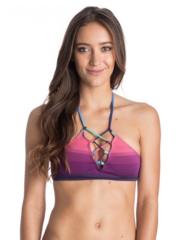 roxy, Shades Of Summer Lace Up Halter Bikini Top, SHADES OF SUMMER PATRIOT BLUE (bsh3) 0 Shades Of Summer Lace Up Halter Bikini Top ARJX303131 Roxy