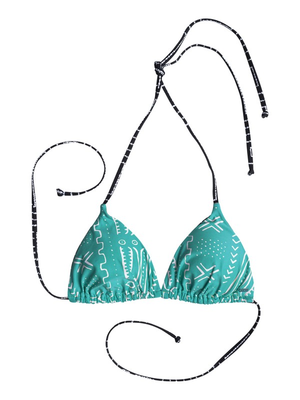 roxy, Border Line Reversible Triangle Bikini Top, BORDER LINE SHADED SPRUCE (bsr6) 0 Border Line Reversible Triangle Bikini Top ARJX303137 Roxy