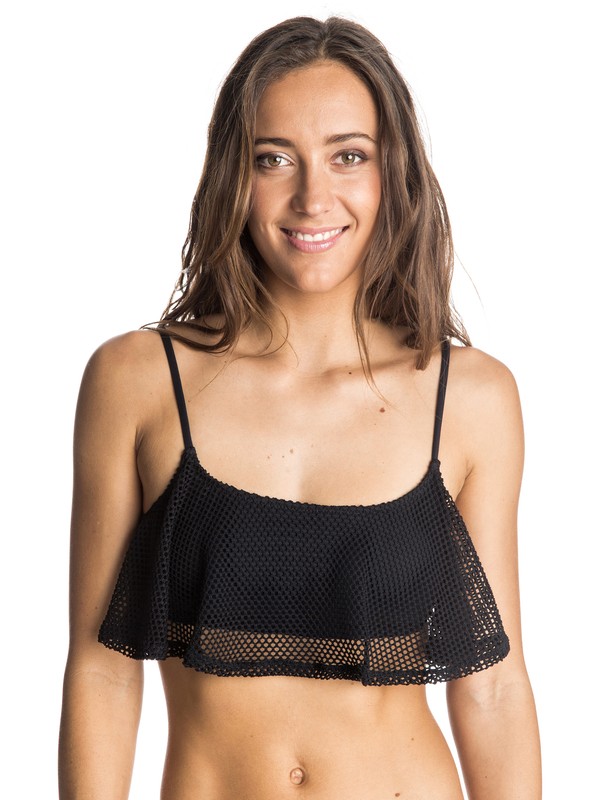 roxy, Festival Fun Flutter Bikini Top, TRUE BLACK (kvj0) 0 Festival Fun Flutter Bikini Top ARJX303306 Roxy