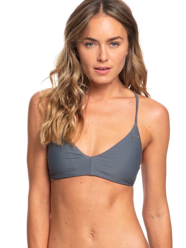 roxy, Printed Softly Love Reversible Athletic Tri Bikini Top, TURBULENCE (kym0) 0 Printed Softly Love Reversible Athletic Tri Bikini Top Black ARJX303358 Roxy