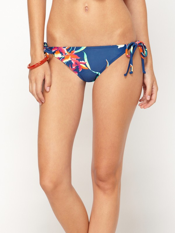 roxy, Tahiti Sunset 70s String Bikini Bottoms, TAHITI SUNSET ESTATE BLUE (bsw6) 0 Tahiti Sunset 70s String Bikini Bottoms ARJX400007 Roxy
