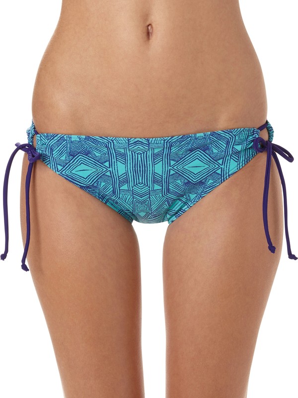 roxy, Bali Tide Scooter Lowrider Tie Side Bikini Bottoms, DEEPBLUE BALI TIDE (pqs3) 0 Bali Tide Scooter Lowrider Tie Side Bikini Bottoms ARJX400023 Roxy
