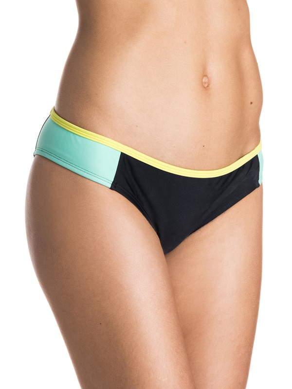 roxy, Pop Surf Optic Nature Cheeky Scooter Bikini Bottoms, TRUE BLACK (kvj0) 0 Pop Surf Optic Nature Cheeky Scooter Bikini Bottoms ARJX403090 Roxy