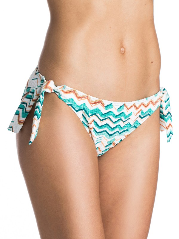 roxy, Sun Sand Salt Knotted 70s Bikini Bottoms, SUN SAND SALT WATERFALL (bkg6) 0 Sun Sand Salt Knotted 70s Bikini Bottoms ARJX403122 Roxy