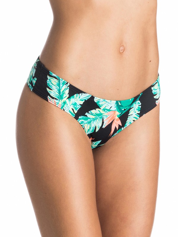 roxy, Beauty and Beyond Cheeky Mini Bikini Bottoms, ALMOST PARADISE TRUE BLACK (kvj6) 0 Beauty and Beyond Cheeky Mini Bikini Bottoms ARJX403159 Roxy