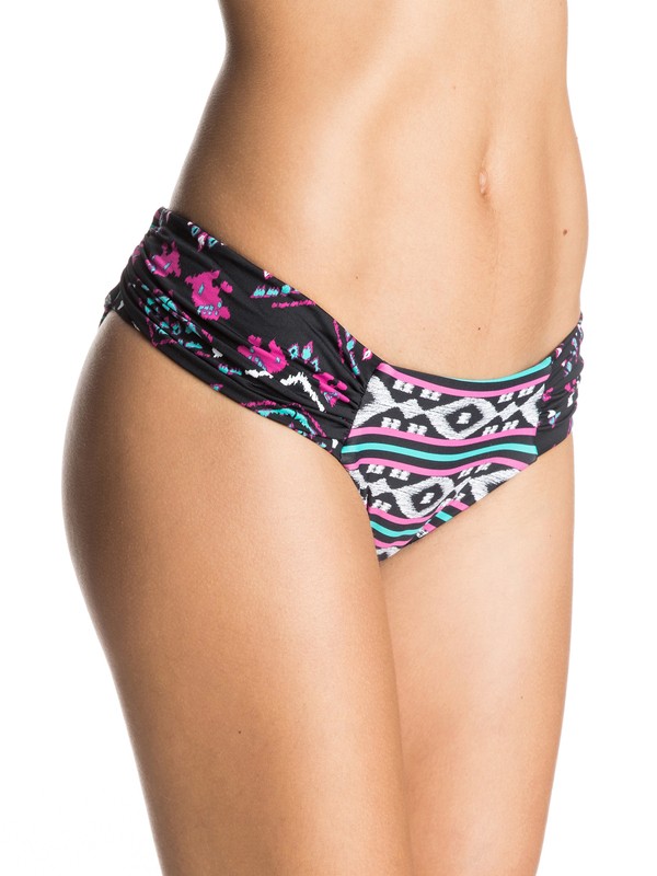 roxy, Traveling Gypsy Basegirl Bikini Bottoms, TRAVELING GYPSY TRUE BLACK (kvj6) 0 Traveling Gypsy Basegirl Bikini Bottoms ARJX403213 Roxy