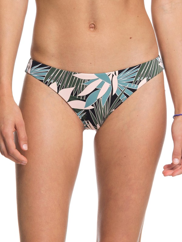 roxy, Strappy Love Reversible Mini Bikini Bottoms, THYME CANOPY PALM (cqy6) 0 Strappy Love Reversible Mini Bikini Bottoms Brown ARJX403323 Roxy