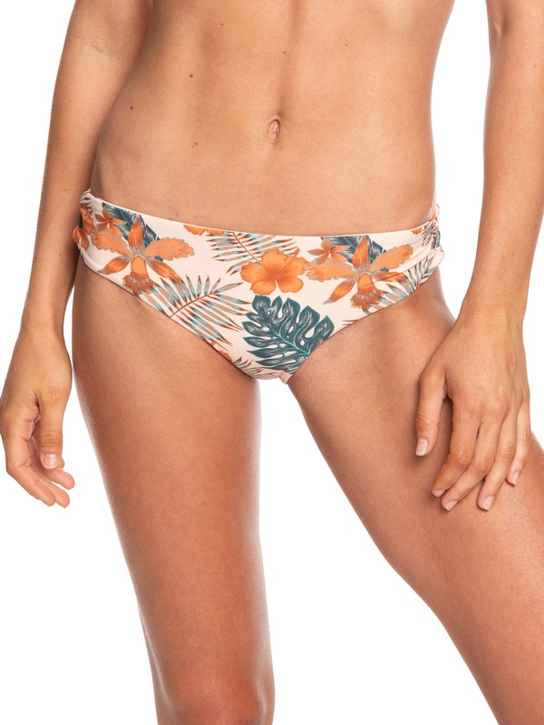roxy, Softly Love 70'S Lace Up Full Bikini Bottoms, CREAM TAN TROPICALABABA (tem6) 0 Softly Love 70'S Lace Up Full Bikini Bottoms Beige ARJX403351 Roxy