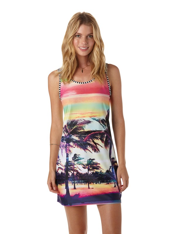 roxy, Sunset Remix Tank Dress, TBLACK SUNSETSTRIPES (kvj6) 0 Sunset Remix Tank Dress ARJX600021 Roxy
