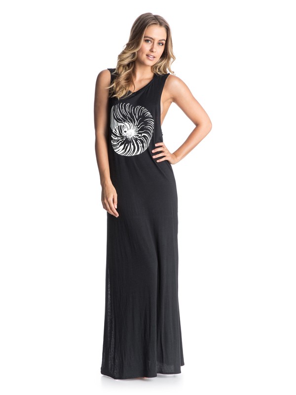 roxy, Optic Nature Maxi Dress, TRUE BLACK (kvj0) 0 Optic Nature Maxi Dress ARJX603031 Roxy