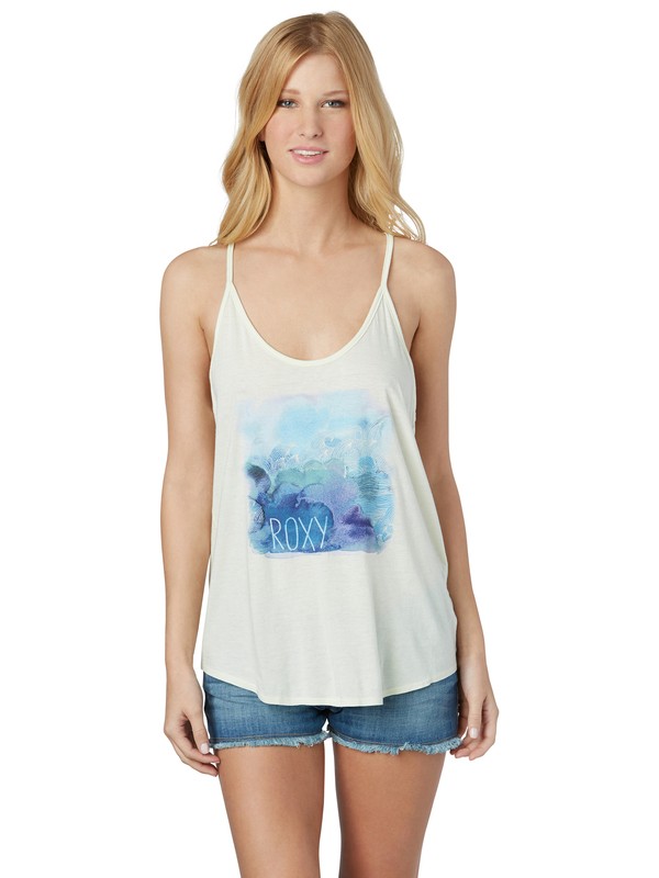 roxy, Ocean Floor MB Tank, LIME CREAM (gbk0) 0 Ocean Floor MB Tank ARJZT00448 Roxy