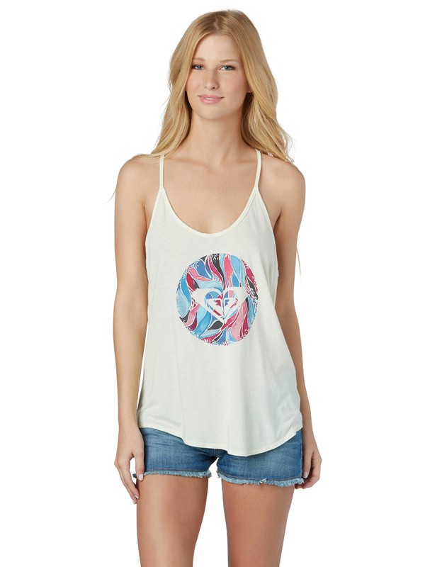 roxy, Tropics Logo MB Tank, LIME CREAM (gbk0) 0 Tropics Logo MB Tank ARJZT00451 Roxy