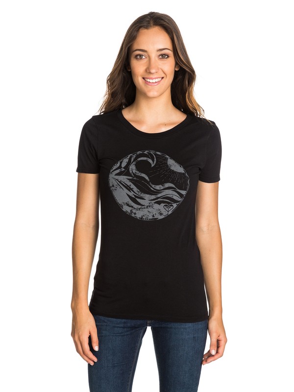 roxy, Moonlight Nights T-Shirt, TRUE BLACK (kvj0) 0 Moonlight Nights T-Shirt ARJZT03003 Roxy
