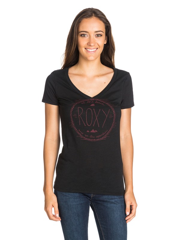 roxy, Best of Both Worlds V-Neck Tee, TRUE BLACK (kvj0) 0 Best of Both Worlds V-Neck Tee ARJZT03094 Roxy