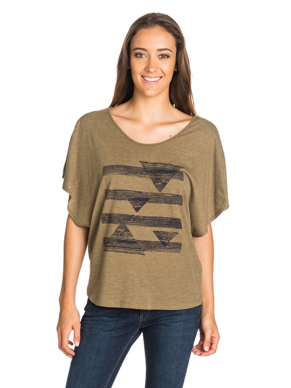 roxy, Soul Stripe Tee, MILITARY OLIVE (cqw0) 0 Soul Stripe Tee ARJZT03102 Roxy