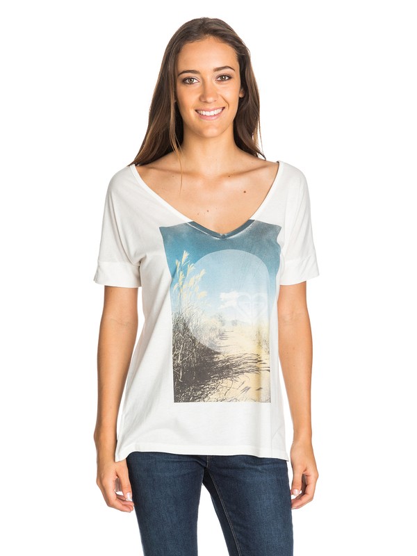 roxy, Road Less Traveled V-Neck Tee, SMOKE SIGNALS (kpv0) 0 Road Less Traveled V-Neck Tee ARJZT03110 Roxy