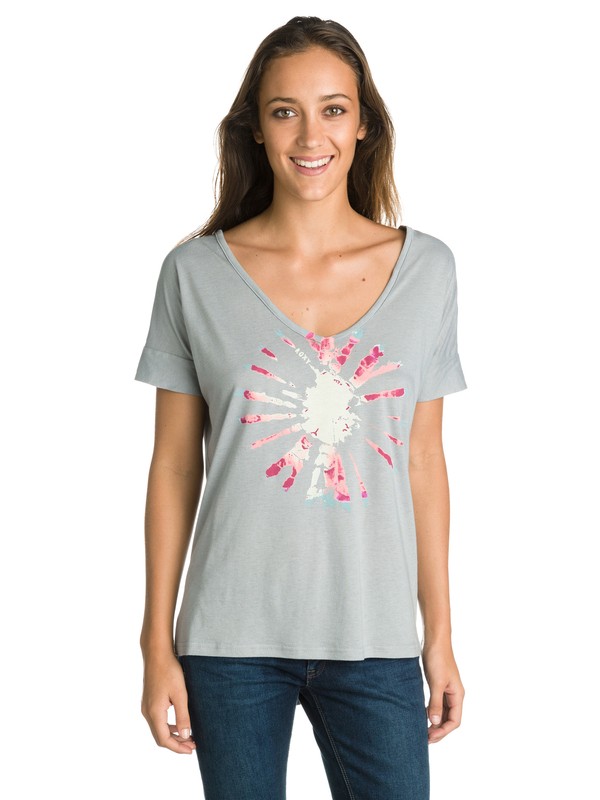 roxy, Wild Flower DV Tee, HERITAGE HEATHER (sgrh) 0 Wild Flower DV Tee ARJZT03158 Roxy