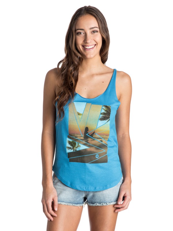 roxy, Dawn Patrol Tank Top, BLUE ASTER (bnk0) 0 Dawn Patrol Tank Top ARJZT03180 Roxy