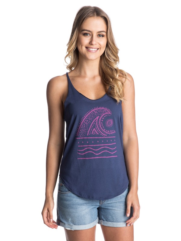 roxy, Africa Wave Tank Top, PATRIOT BLUE (bsh0) 0 Africa Wave Tank Top ARJZT03272 Roxy