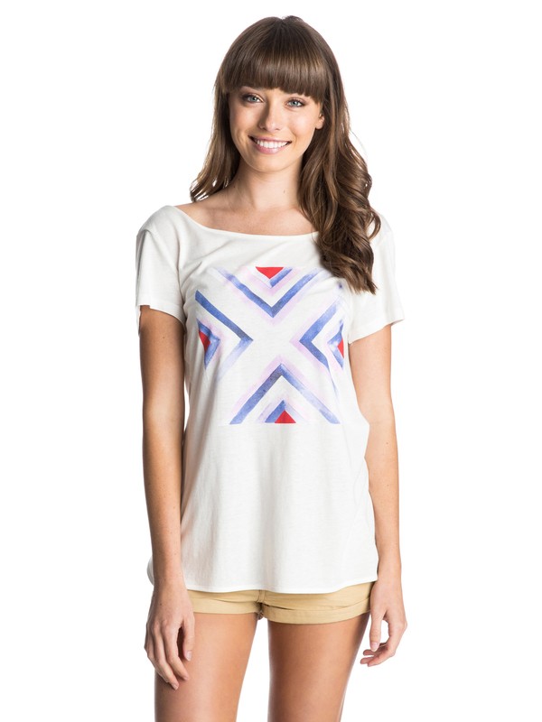roxy, Four Corners Open Back Tee, SEA SPRAY (wbs0) 0 Four Corners Open Back Tee ARJZT03276 Roxy