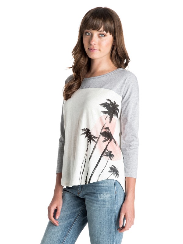 roxy, Palm Sun Long Sleeve Tee, SEA SPRAY (wbs0) 0 Palm Sun Long Sleeve Tee ARJZT03339 Roxy