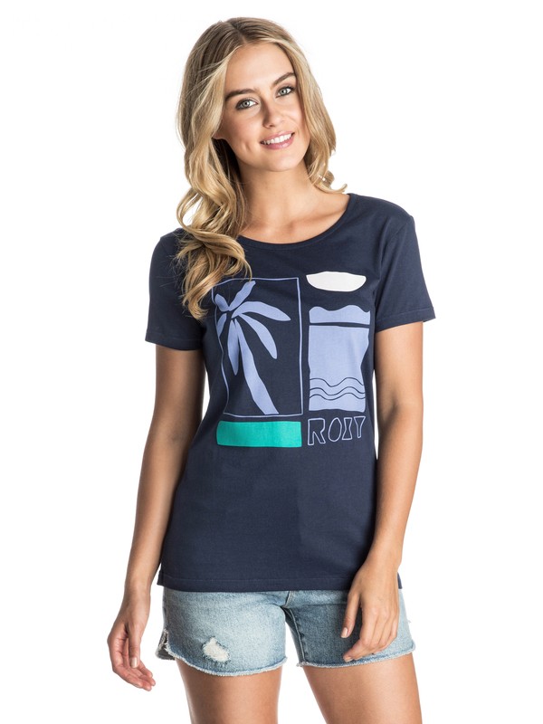 roxy, Off Shore Tee, PEACOAT (btn0) 0 Off Shore Tee ARJZT03351 Roxy