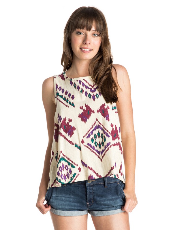 roxy, Boho Ikat Open Back Tank, BLEACHED SAND (ter0) 0 Boho Ikat Open Back Tank ARJZT03570 Roxy