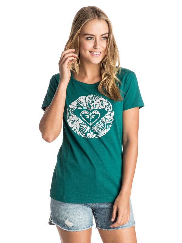 roxy, Island Cove Heart Tee, STORM (gtd0) 0 Island Cove Heart Tee ARJZT03576 Roxy