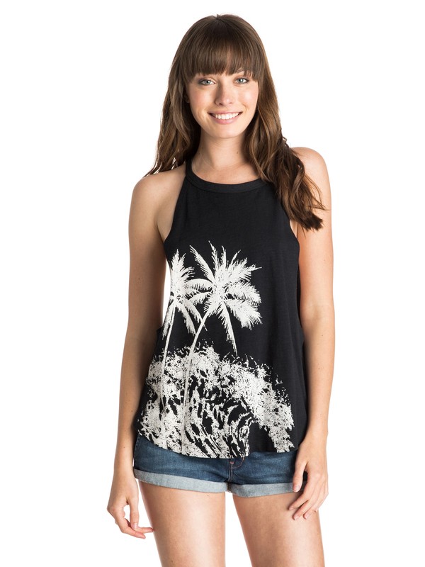 roxy, Great Wave High-Neck Tank, TRUE BLACK (kvj0) 0 Great Wave High-Neck Tank ARJZT03580 Roxy
