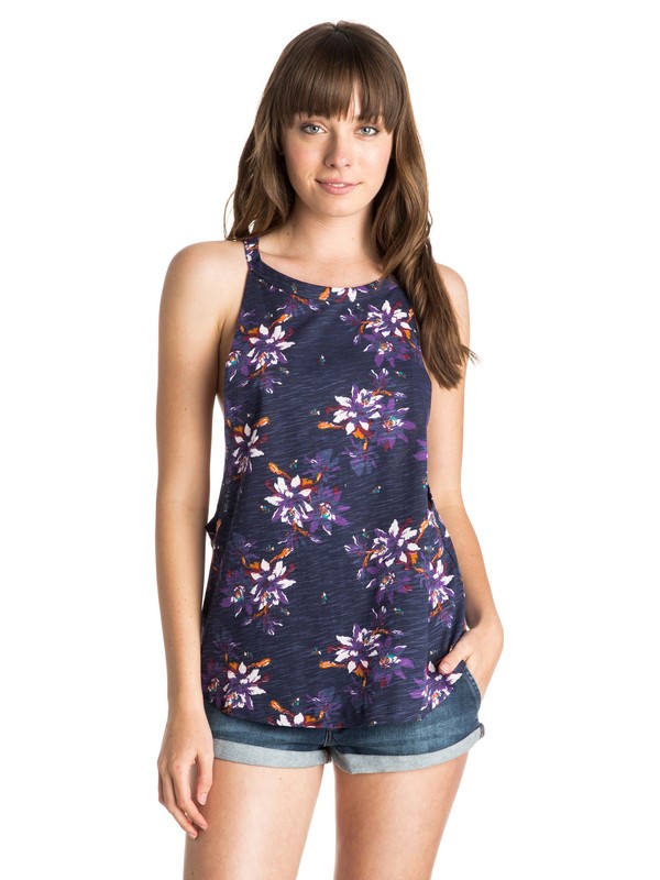 roxy, Floral Slopes High-Neck Tank, ECLIPSE (btc0) 0 Floral Slopes High-Neck Tank ARJZT03582 Roxy