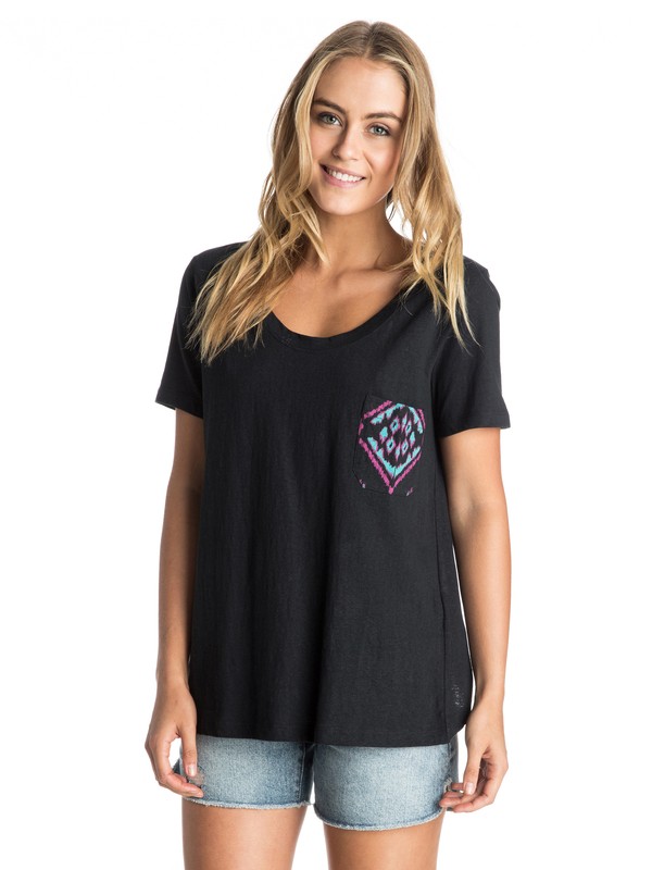 roxy, On The Road Tee, TRUE BLACK (kvj0) 0 On The Road Tee ARJZT03601 Roxy