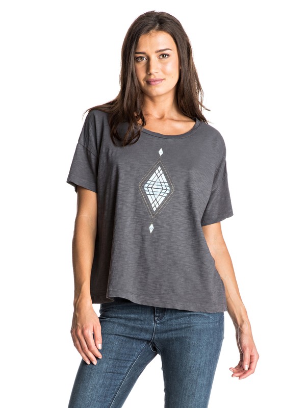 roxy, Porto Santo Slub Boyfriend Tee, DARK MIDNIGHT (kry0) 0 Porto Santo Slub Boyfriend Tee ARJZT03979 Roxy