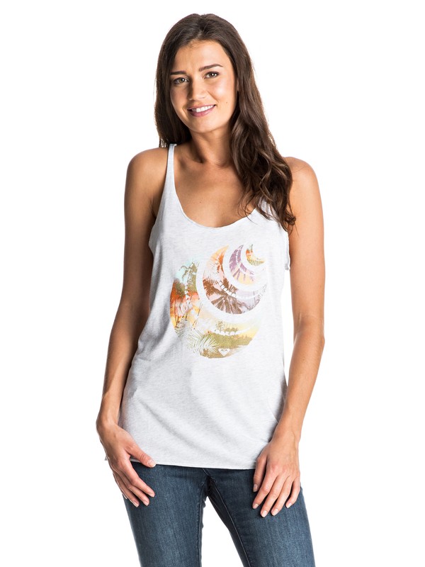 roxy, Maderia Racerback Tank, HEATHER WHITE (wbsh) 0 Maderia Racerback Tank White ARJZT03984 Roxy