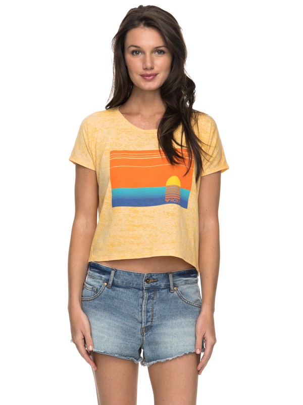 SUNRAY BOYFRIEND CROP ARJZT04349 0 Sunray Friend Tee ARJZT04349 Roxy