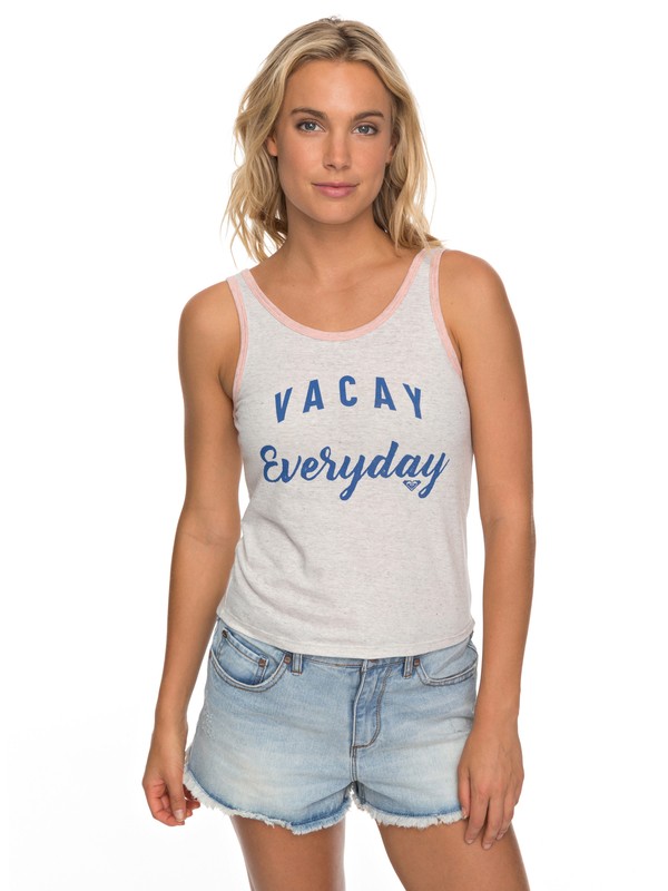 roxy, Vacay Tank, SEA SPRAY (wbs0) 0 Vacay Tank White ARJZT04715 Roxy